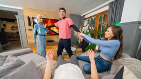 Hot girls are sharing a cock and humiliate a cuckold